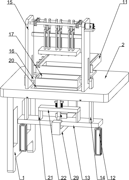 Feed crushing device for livestock breeding