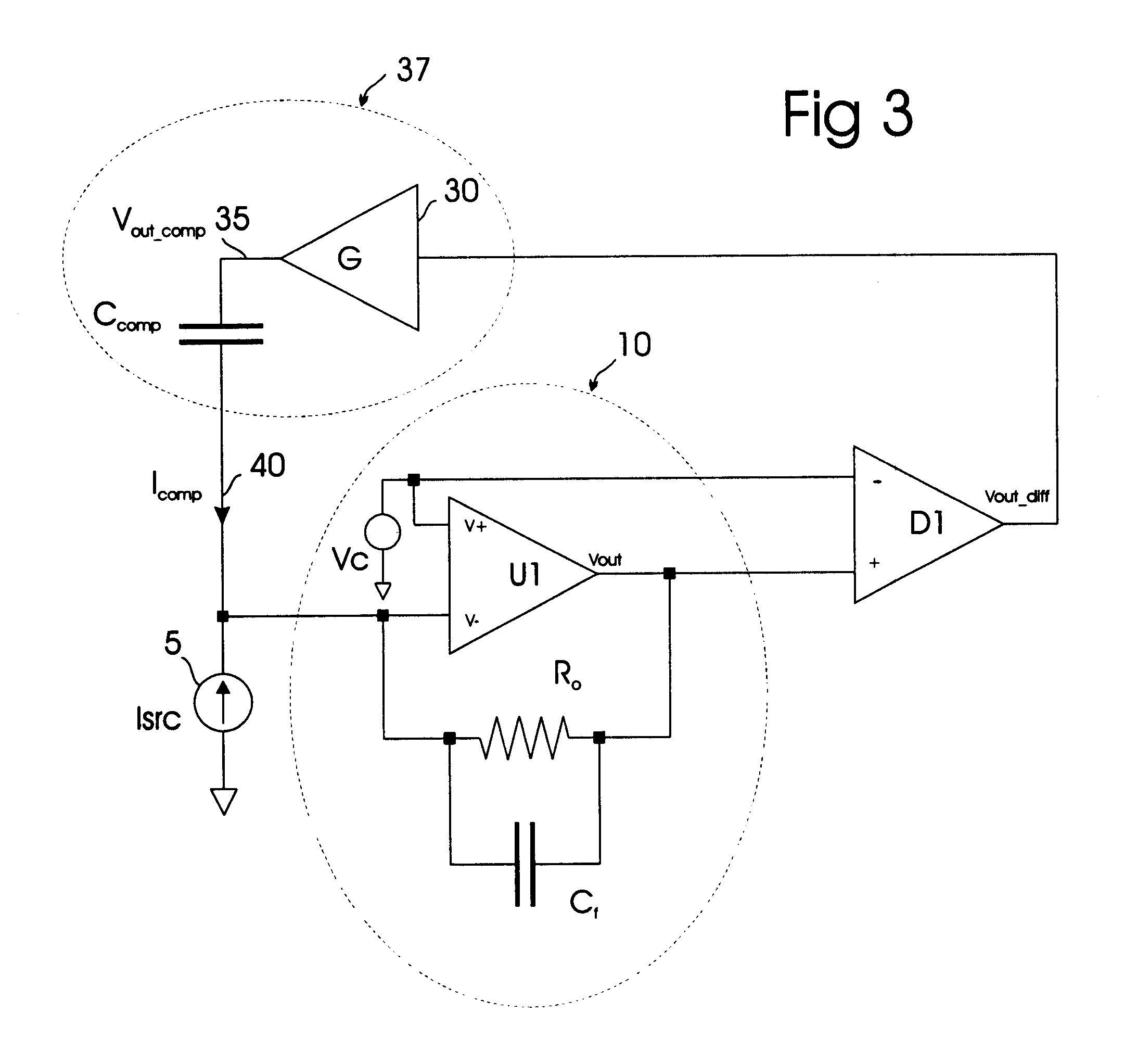 Self-compensated transimpedance amplifier