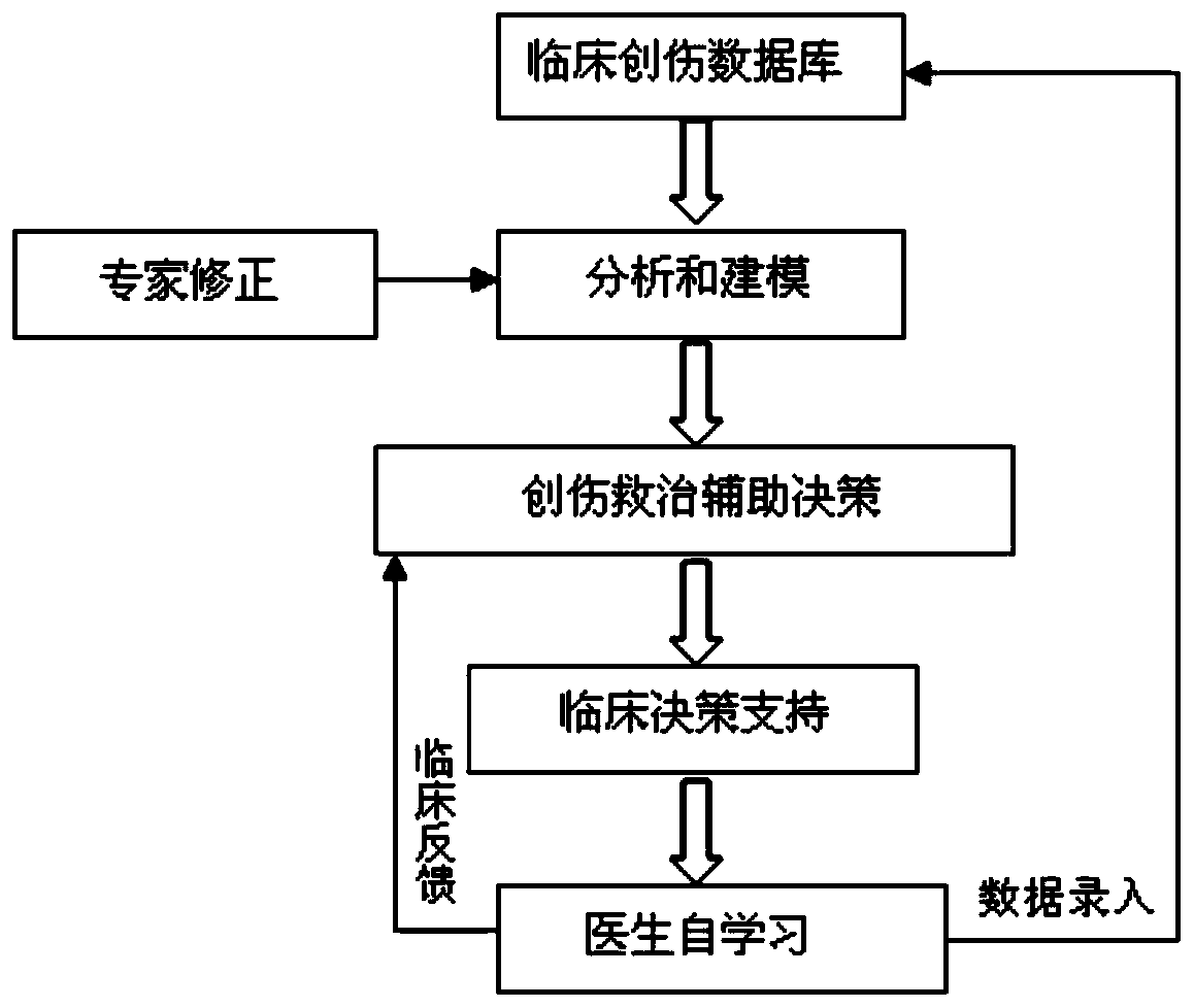 Trauma patient intelligent evaluation decision method based on artificial neural network