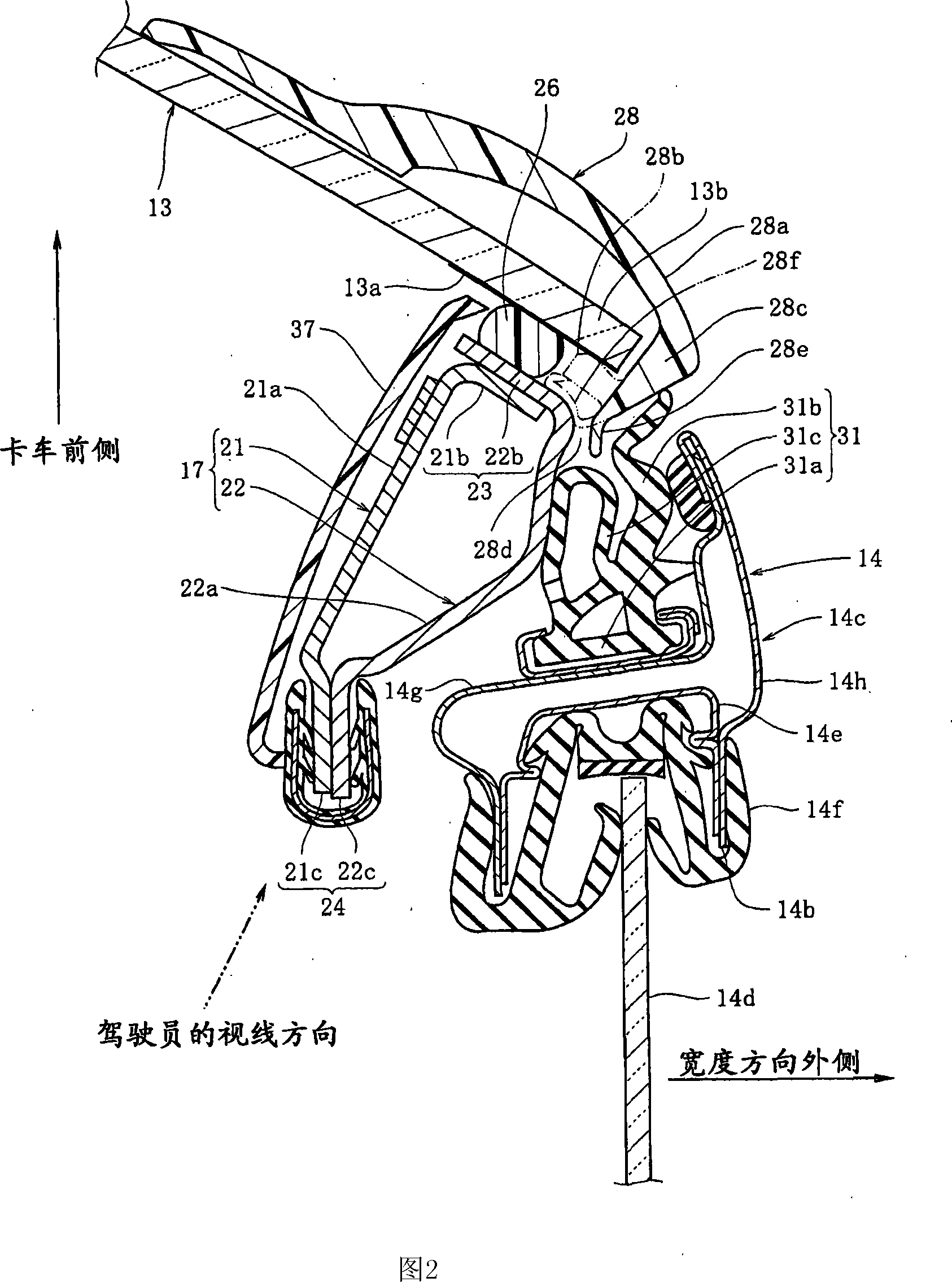 Front structure of vehicle