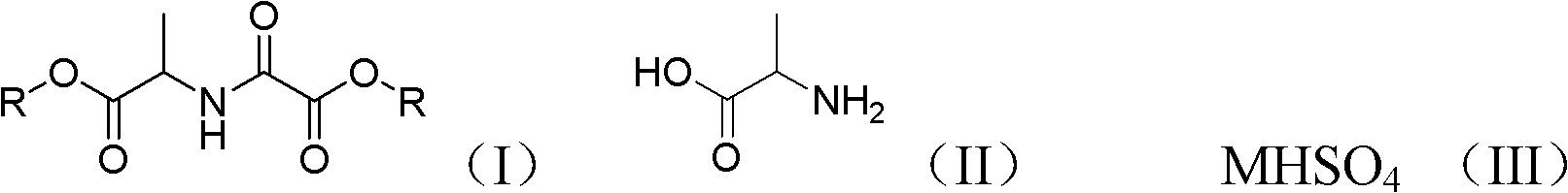 Chemical synthesis method of N-alcoxyloxalyl alanine ester