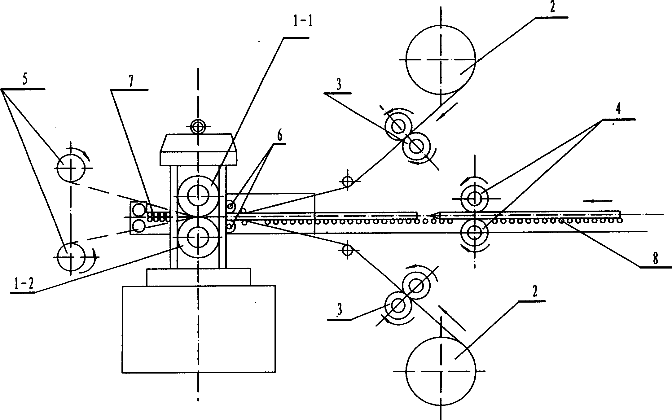 Rolling method and apparatus for copper-aluminium double-face composite board