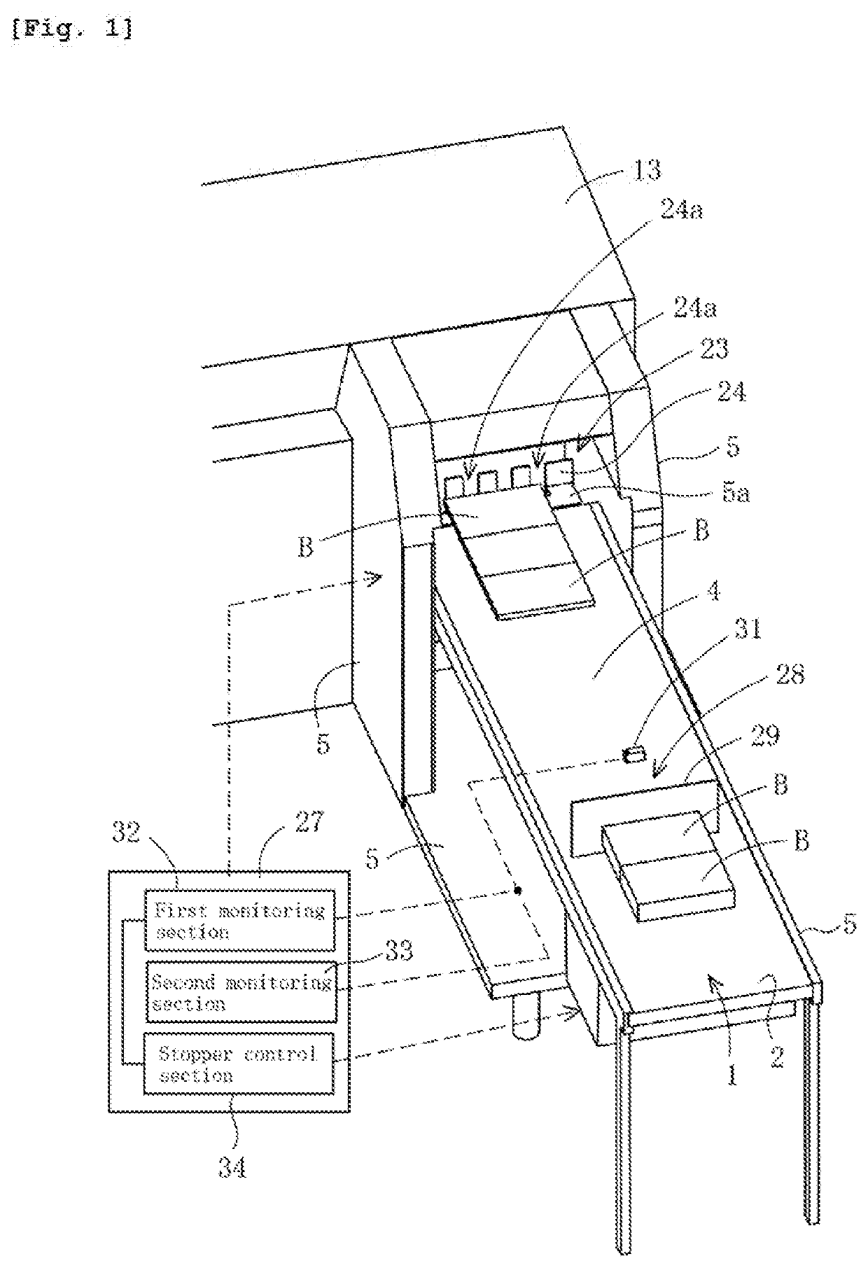Book block conveying device