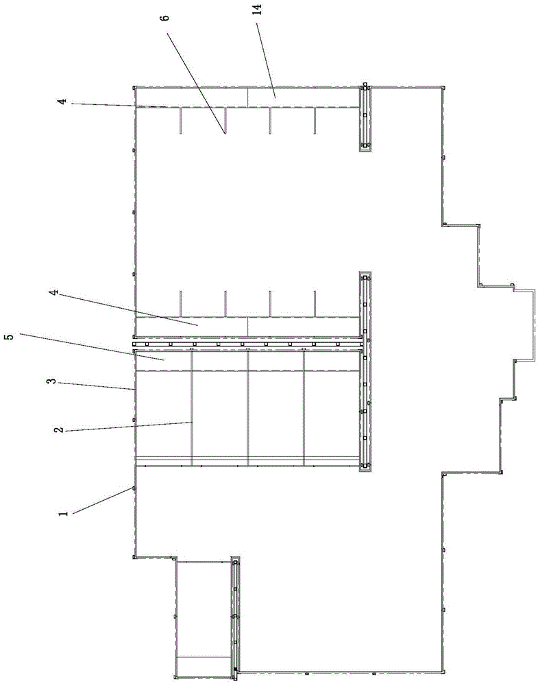 Industrial combined toilet