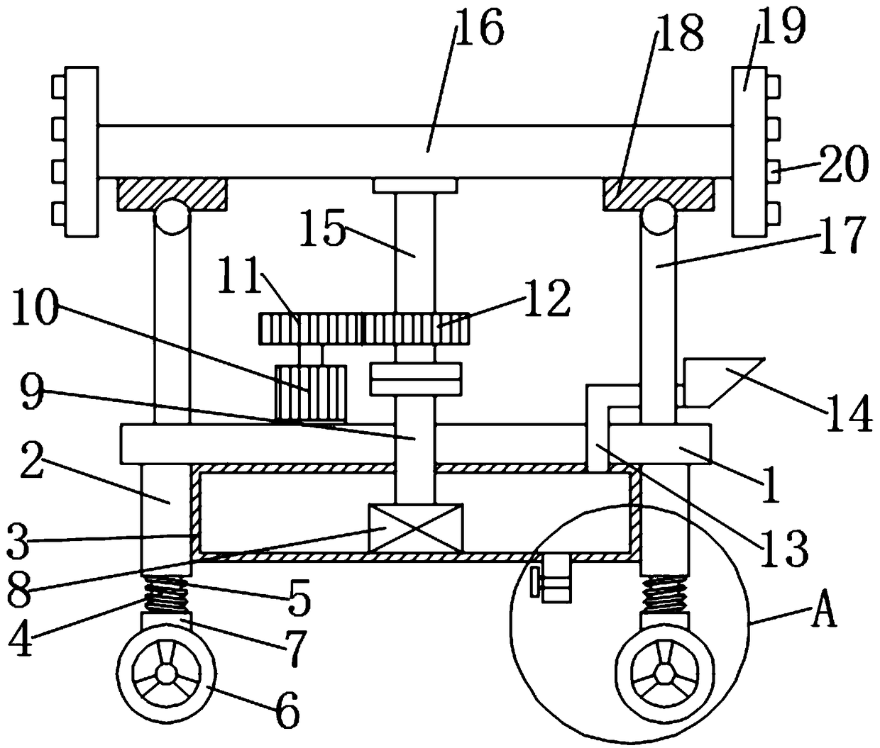 Agricultural irrigation device capable of achieving rotary irrigation
