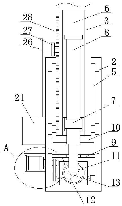Lifting device for coating device and preparation method of lifting device