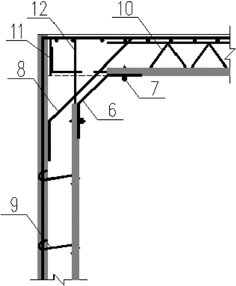Hollow-wallboard mixed-prefabricated type comprehensive pipe rack and construction method thereof