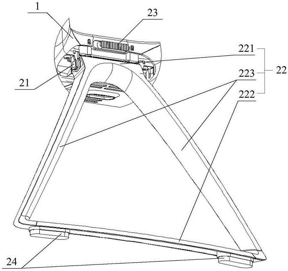 Foot stool structure of air vehicle and air vehicle