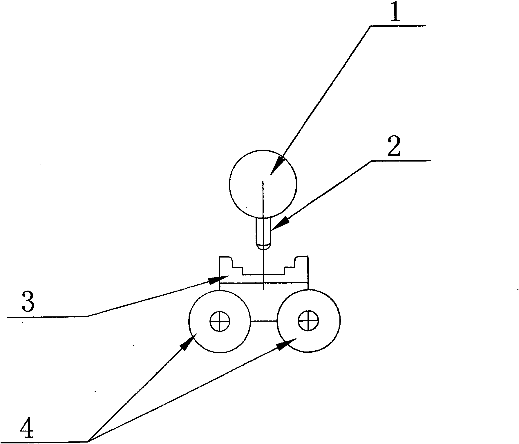 Method for pressing tank-type bulkhead using three rollers rolling machine