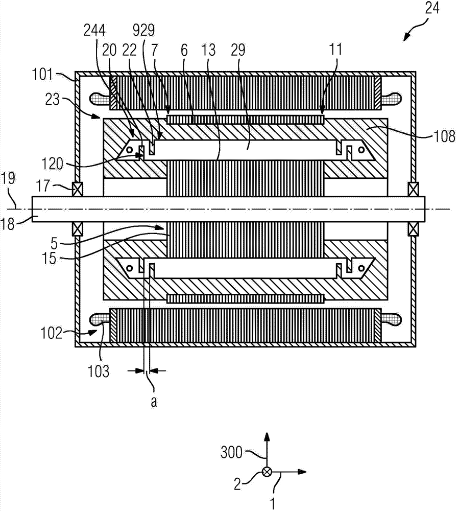 Cage rotor and bar comprising a notch