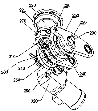 Lifting and rotating device for horizontal cam exchange table