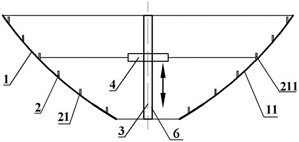 A radio telescope antenna surface absolute calibration device and method