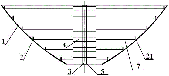 A radio telescope antenna surface absolute calibration device and method