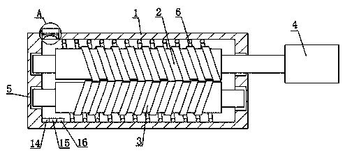 High-vacuum degree screw type vacuum pump