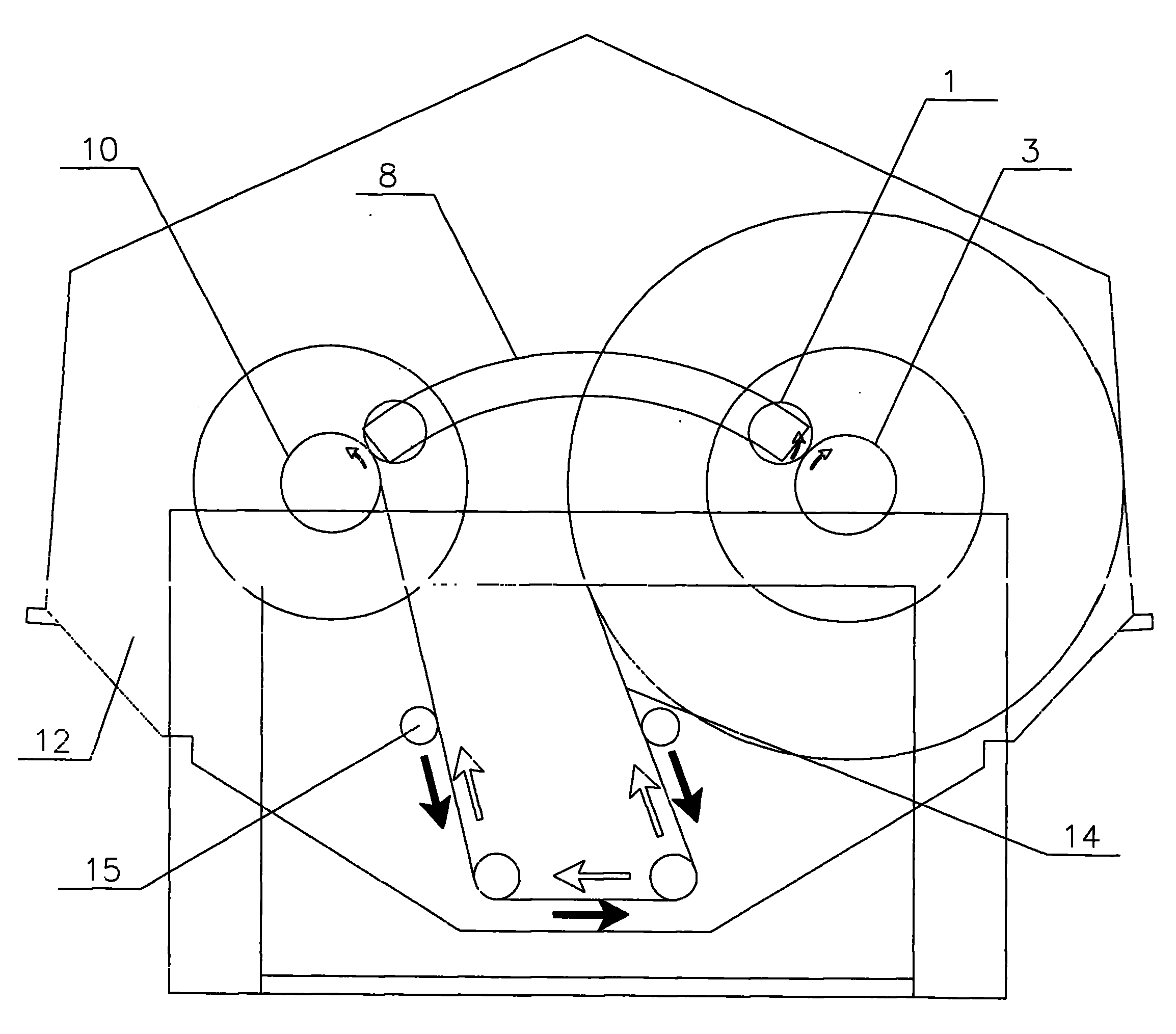 Single-motor pneumatic oscillating arm of jig dyeing machine