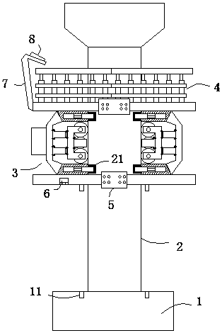 Adjustable support device for bridge construction