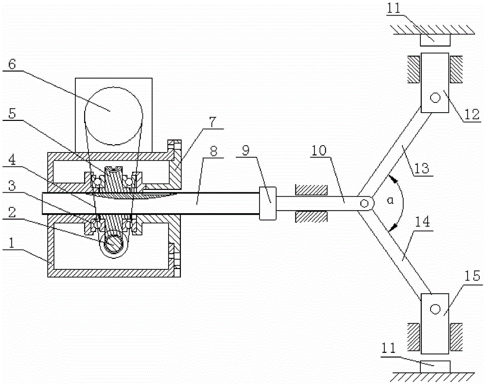 Worm wheel-worm driving dual-station stamping device