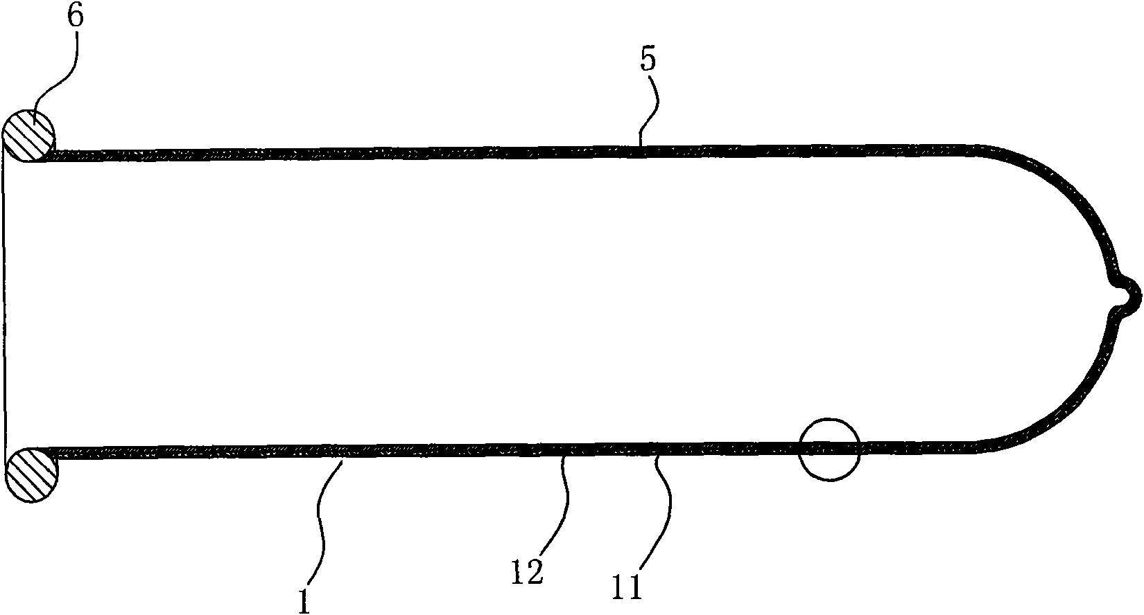 Long-acting type condom with sterilization function and producing method thereof