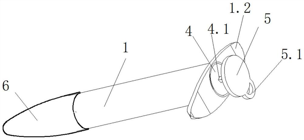 Hemostatic material leading-in device