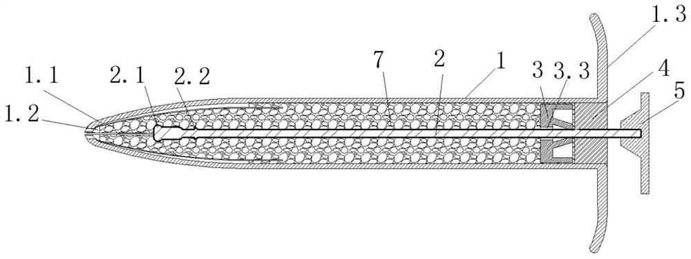 Hemostatic material leading-in device