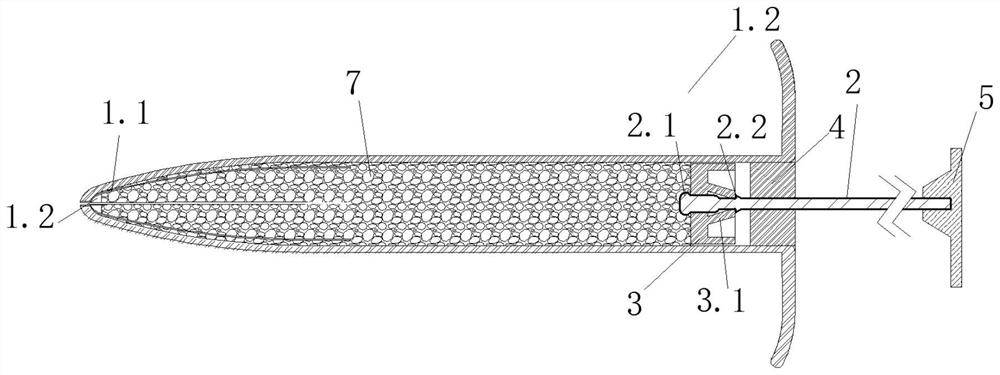 Hemostatic material leading-in device