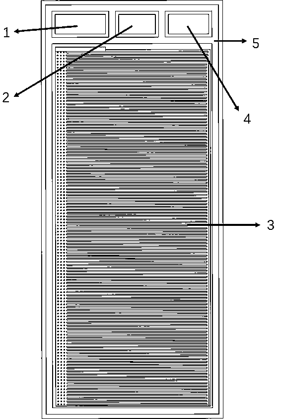 Short-range straight-line bipolar plate for fuel cell