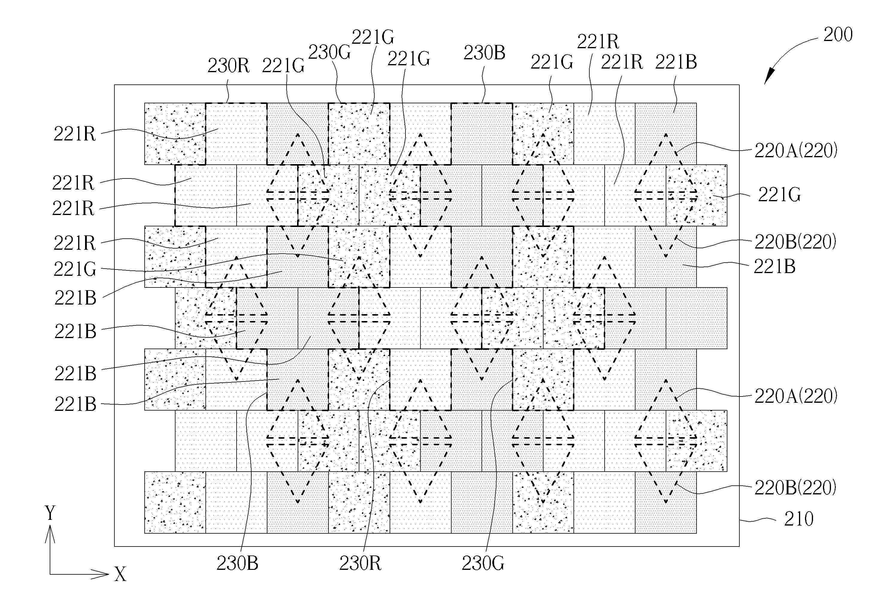 Pixel structure of organic light emitting display device