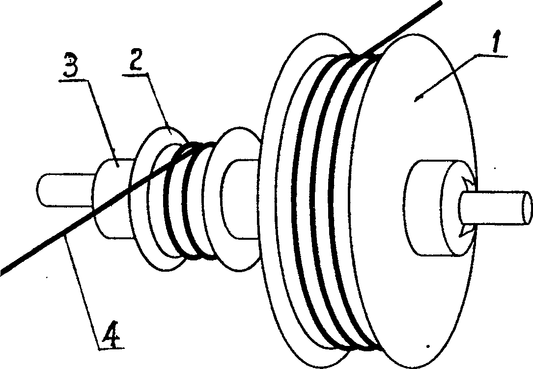 Rotation type damping device with variable specific travel