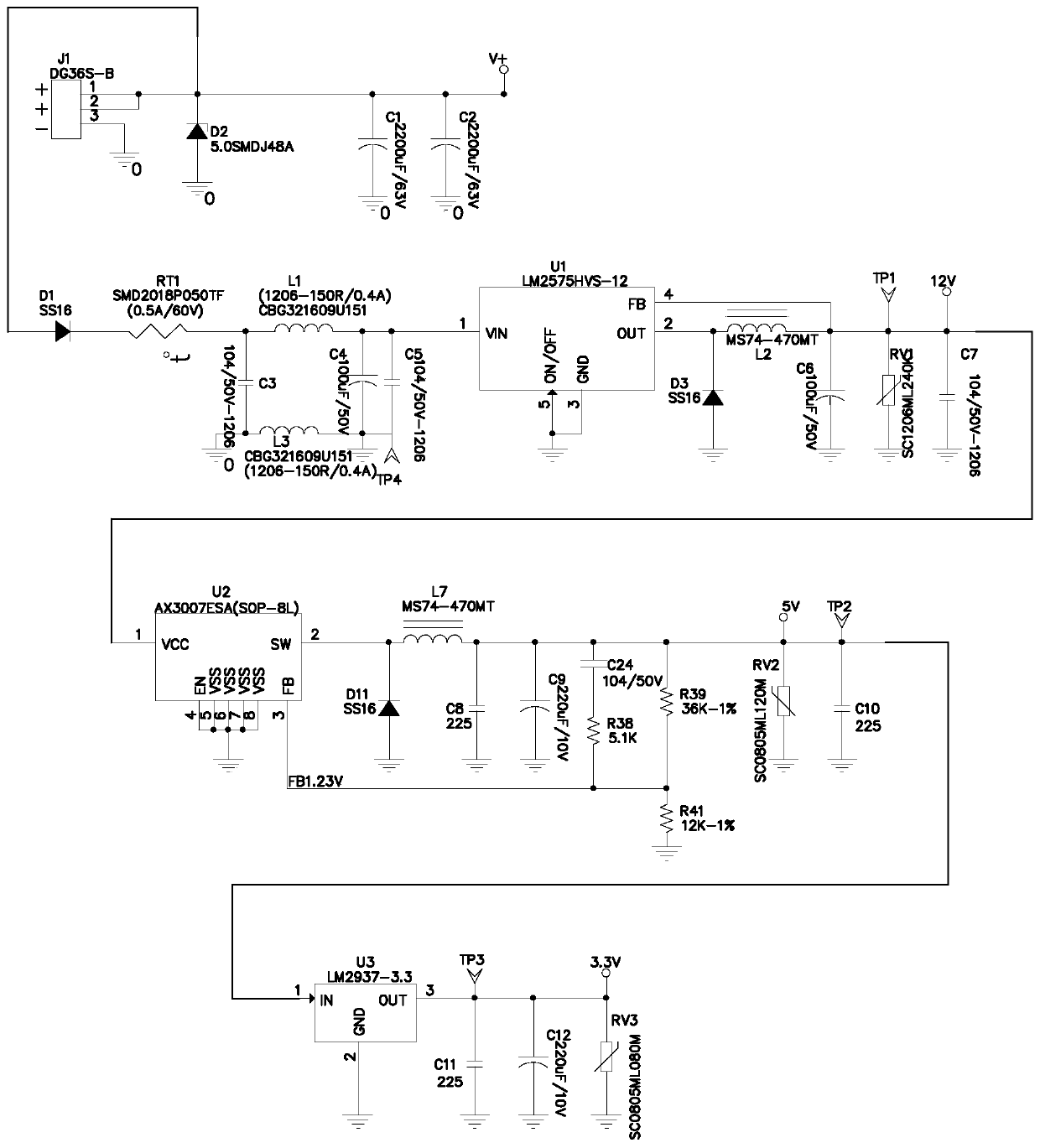 A control assembly of centralized power supply for emergency lighting