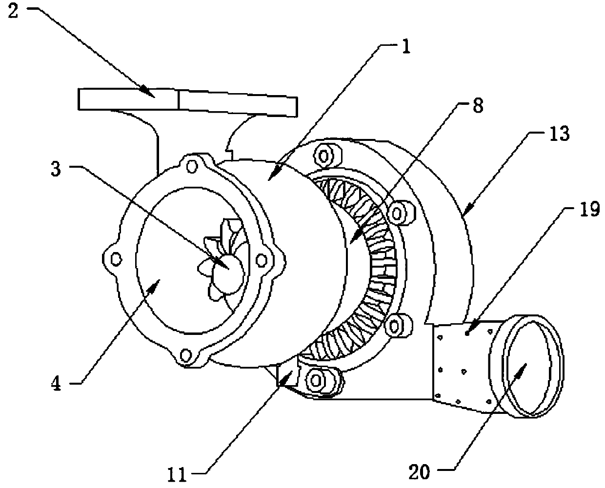 Turbocharger with remarkable noise reduction performance