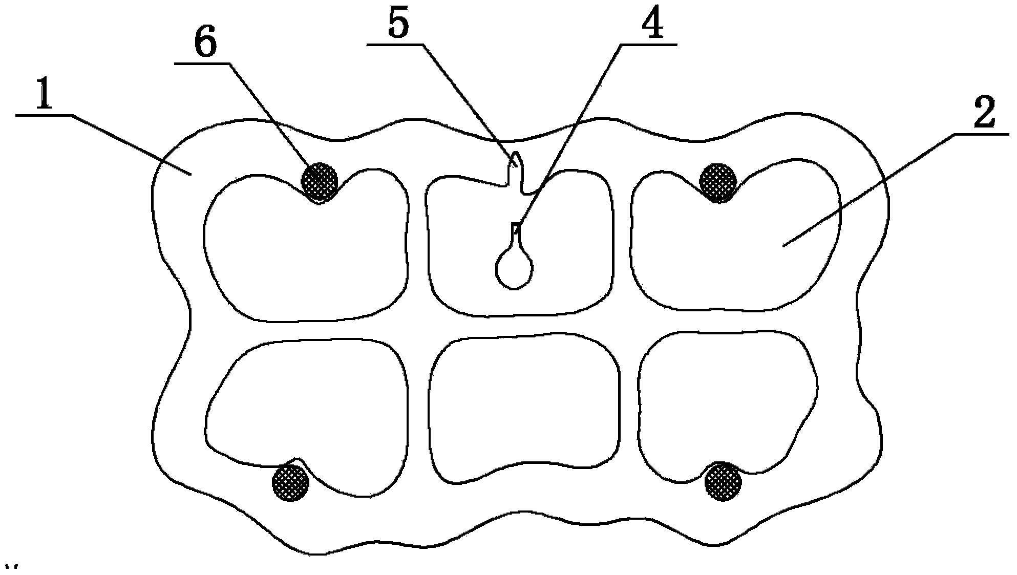 Large hollow ceramic tea tray and manufacturing method thereof