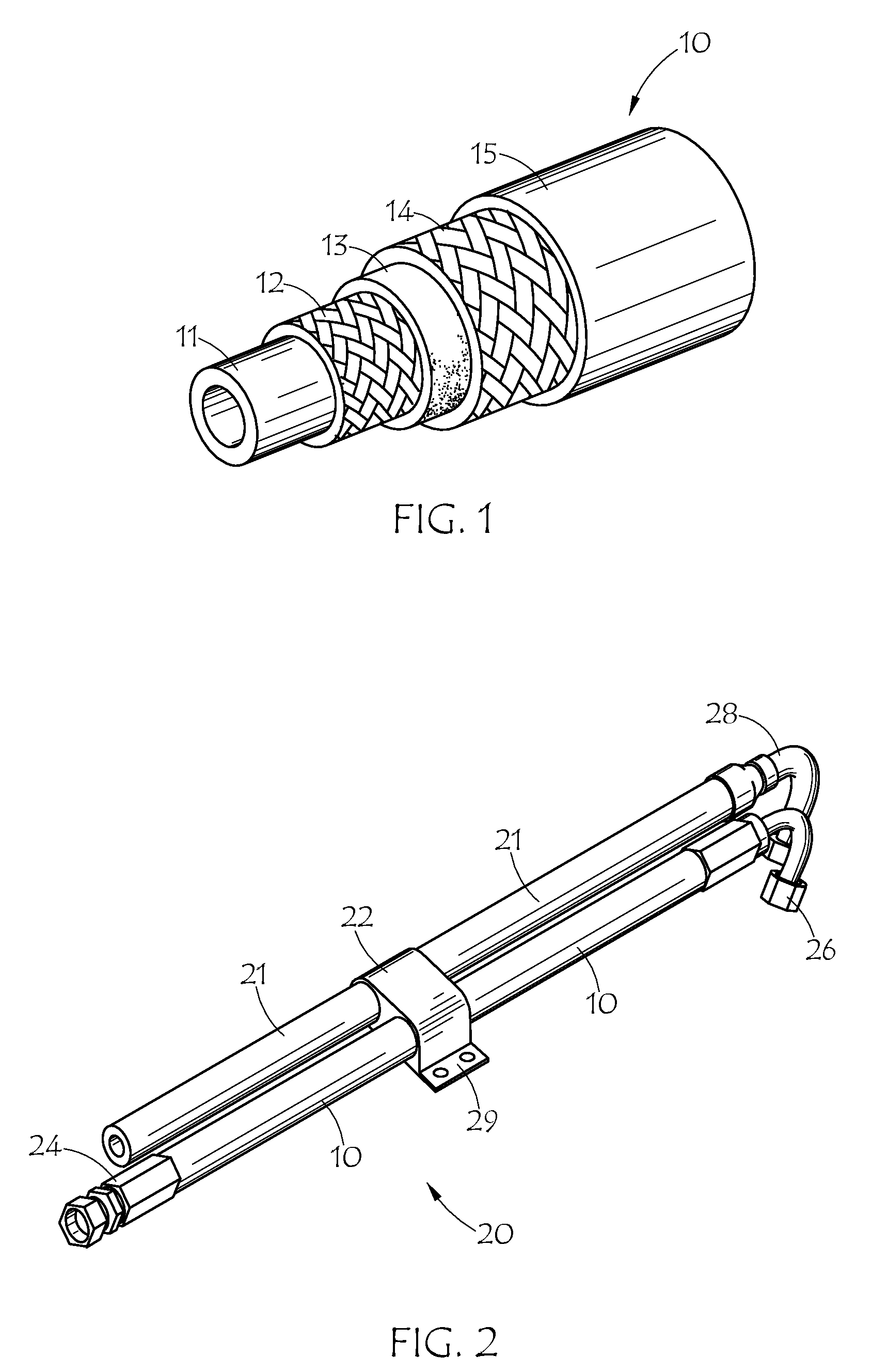 Controlled expansion hose