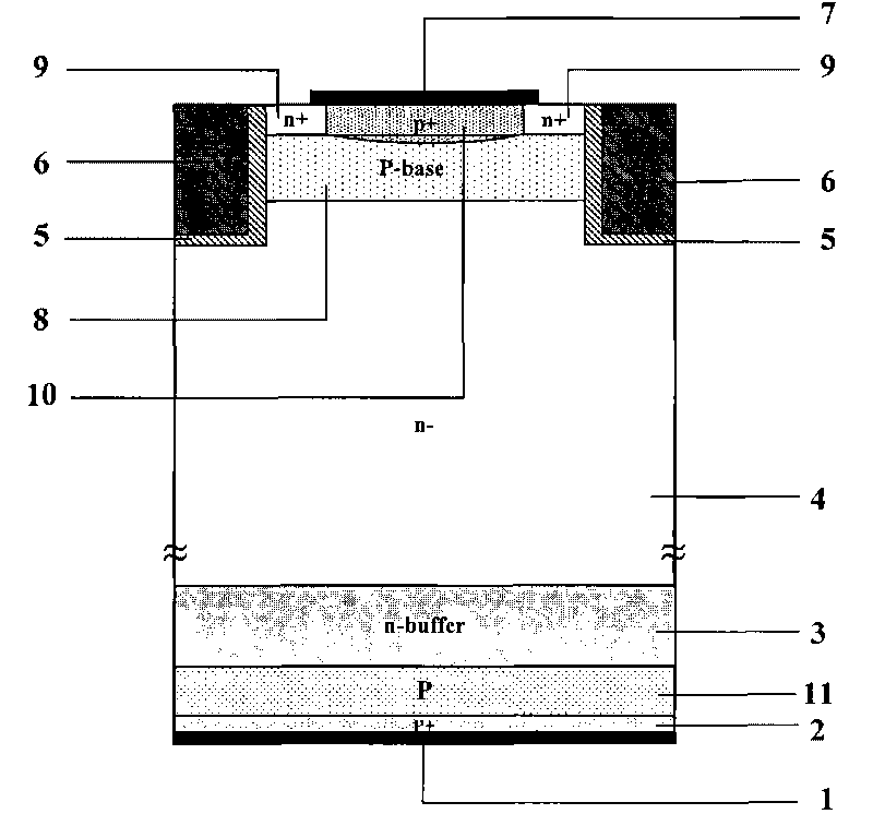 Carrier-storing grooved gate IGBT with P-type floating layer