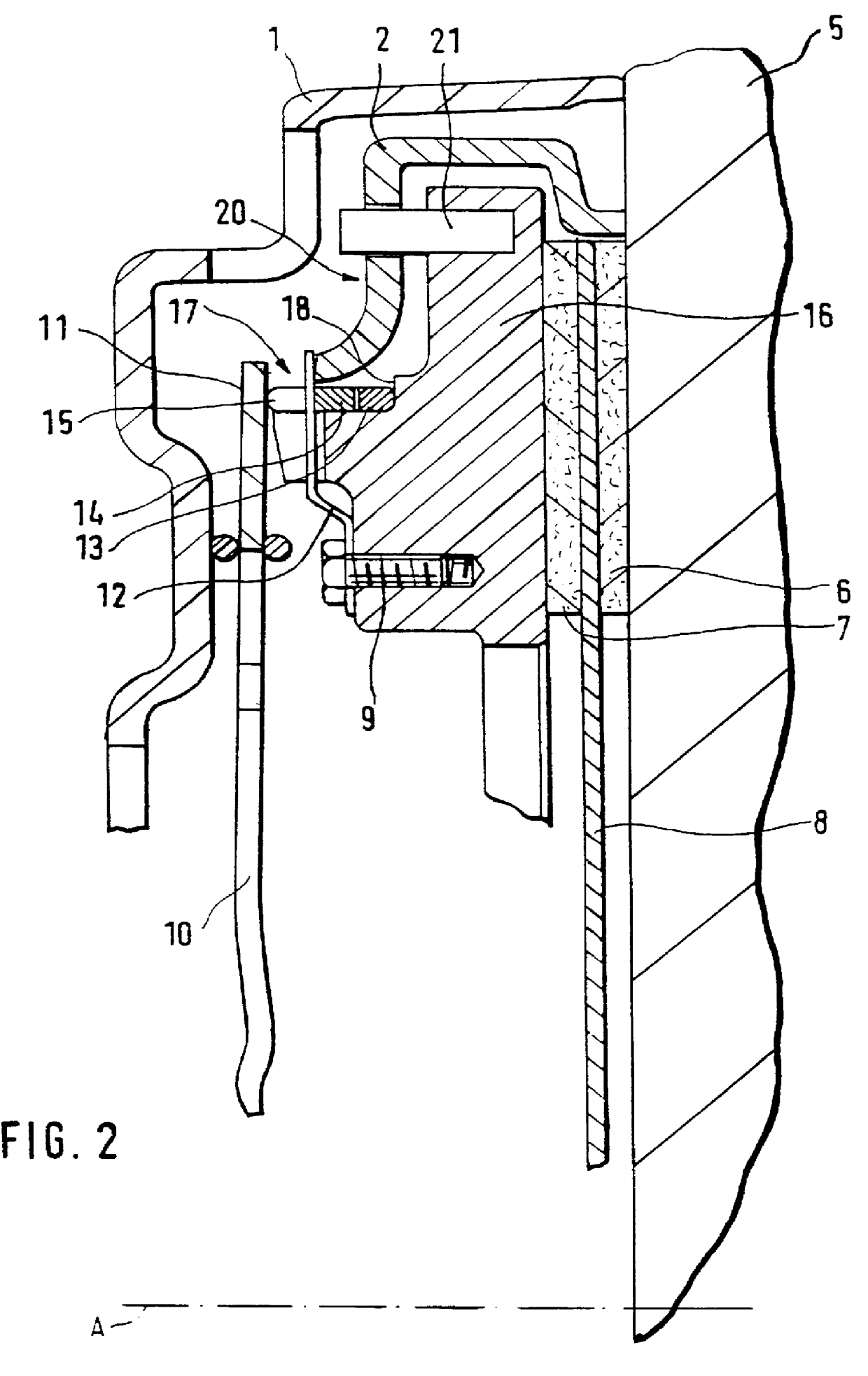 Friction clutch with wear compensation