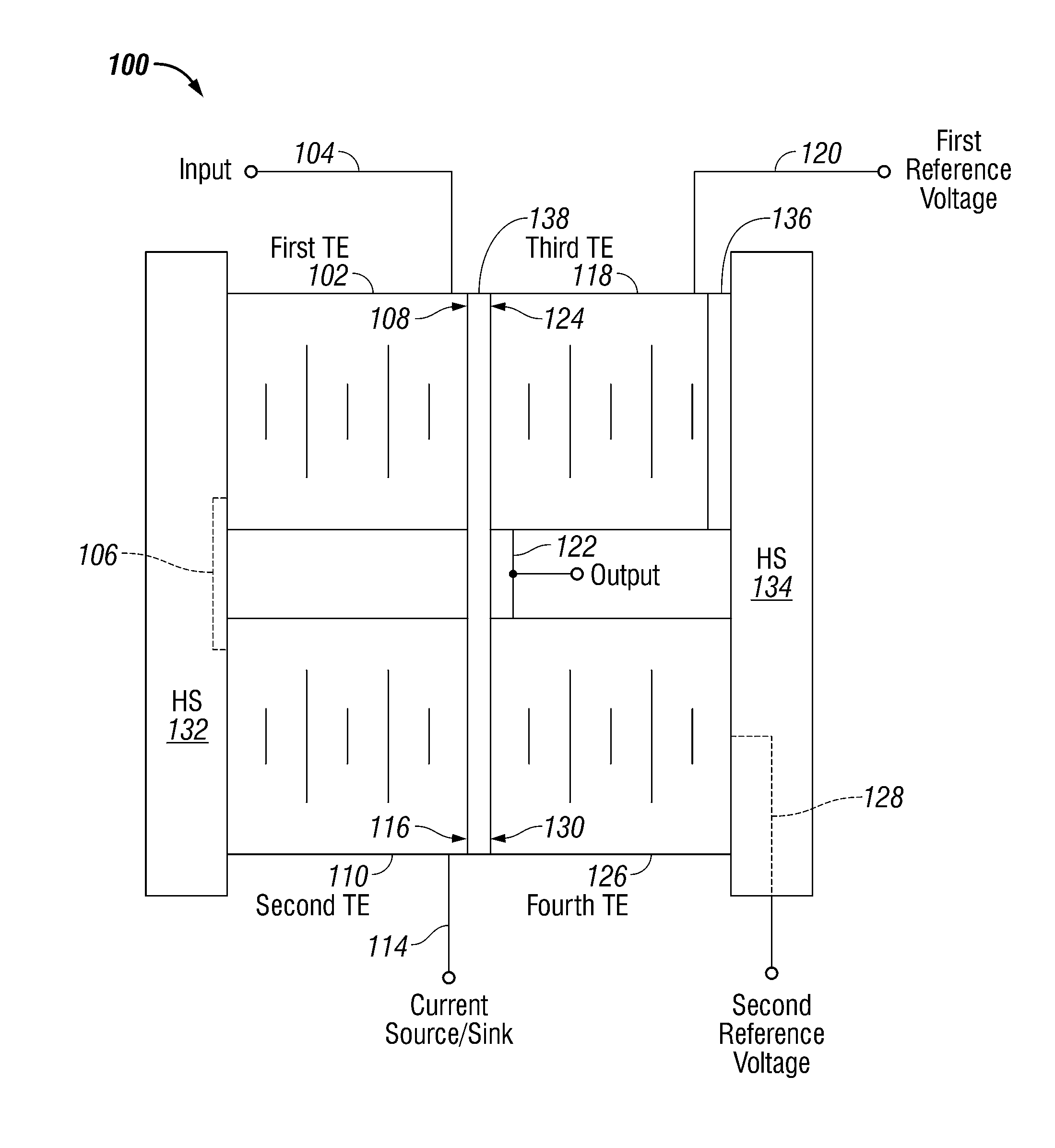 Thermal electric logic circuit