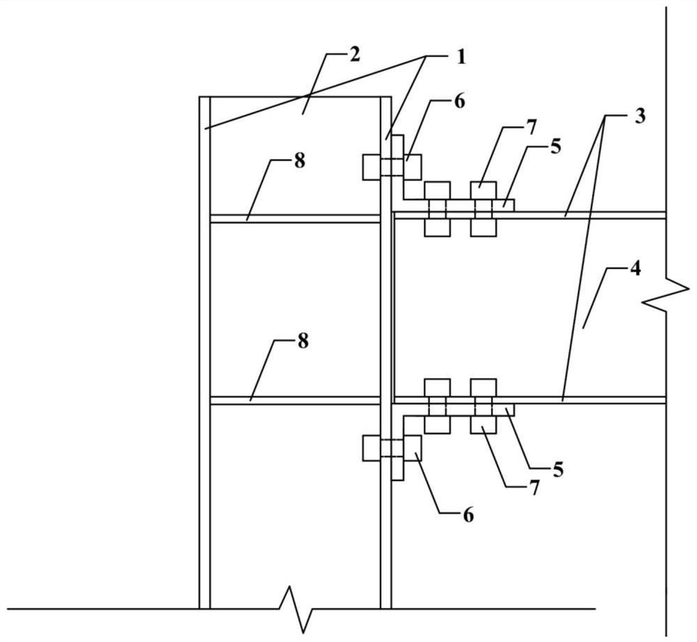 Assembled haunch support type top and bottom corner steel beam column connecting steel frame