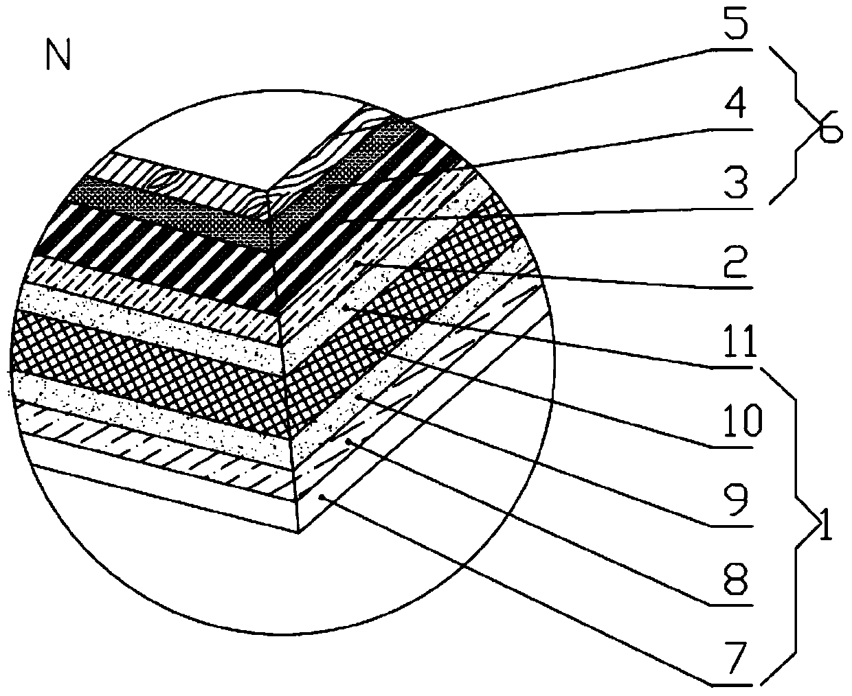Flexible roof photovoltaic tile and preparation method thereof