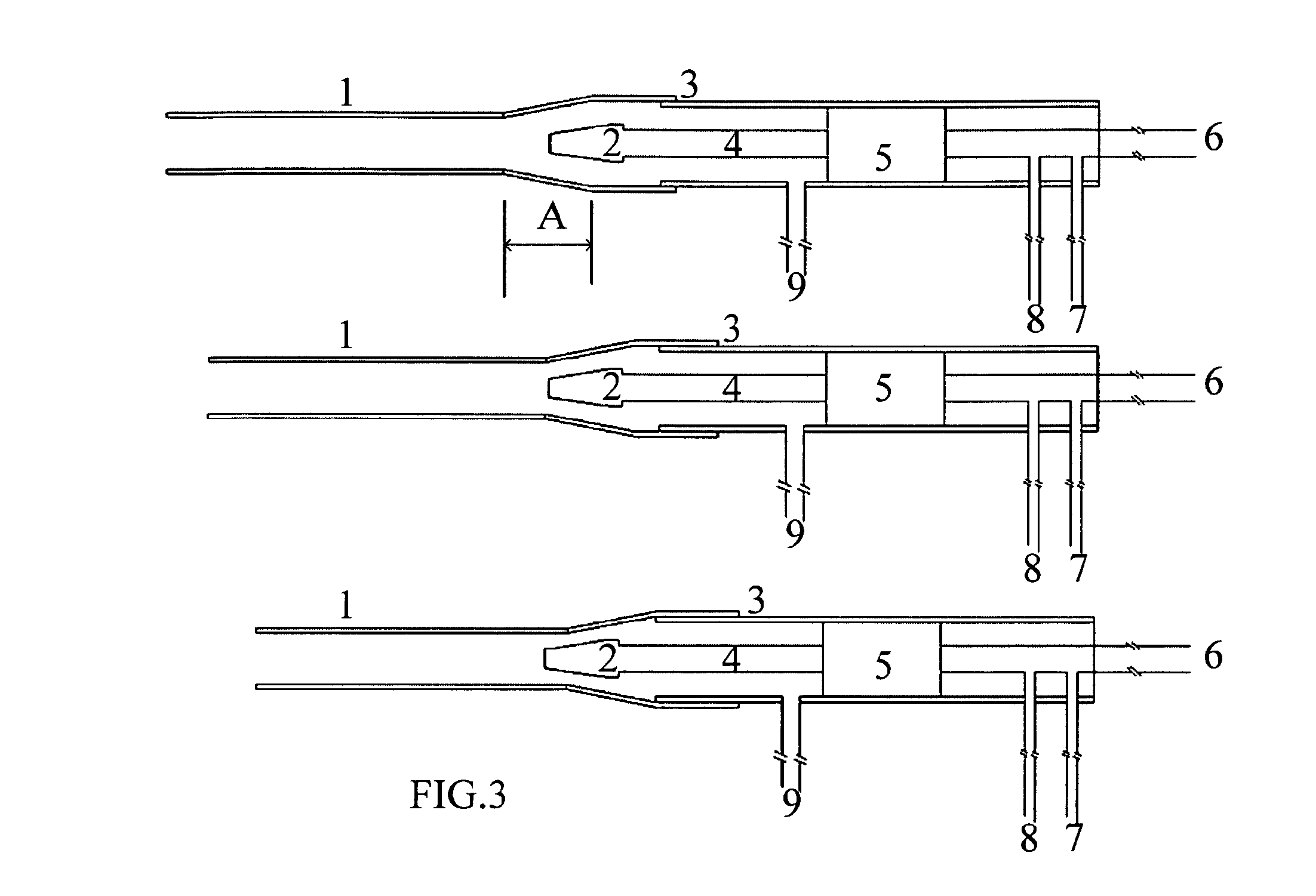 Atomizing nozzle device, atomizing process and use