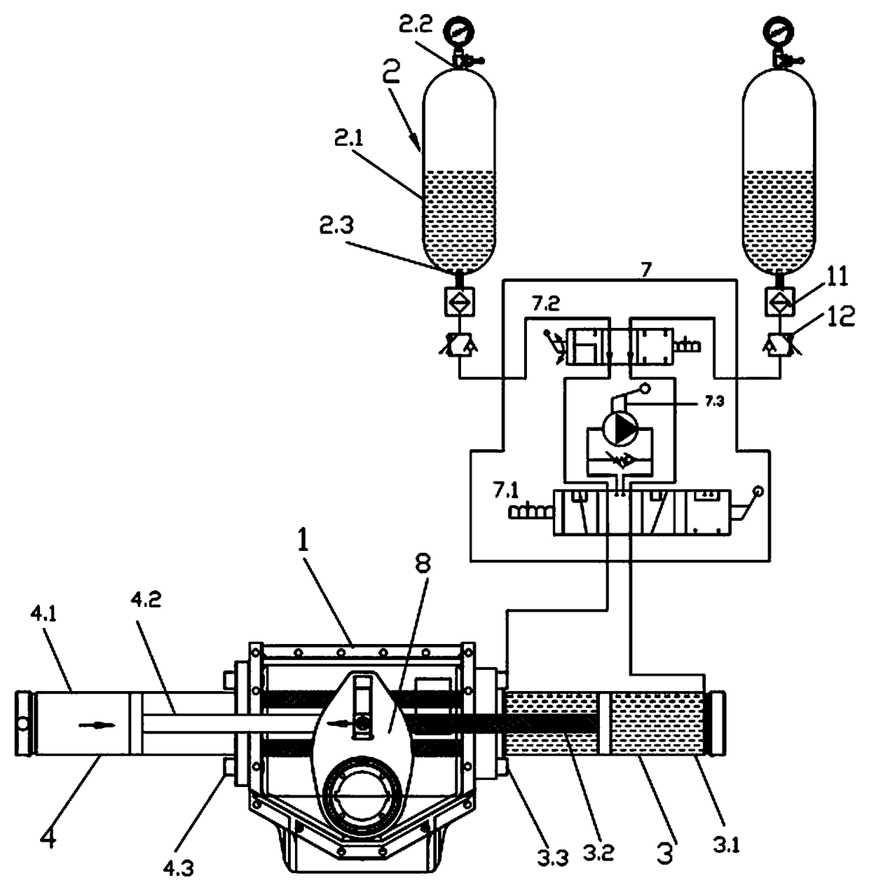 Miniaturized pneumatic-hydraulic linkage actuator for large-diameter valve and low air source