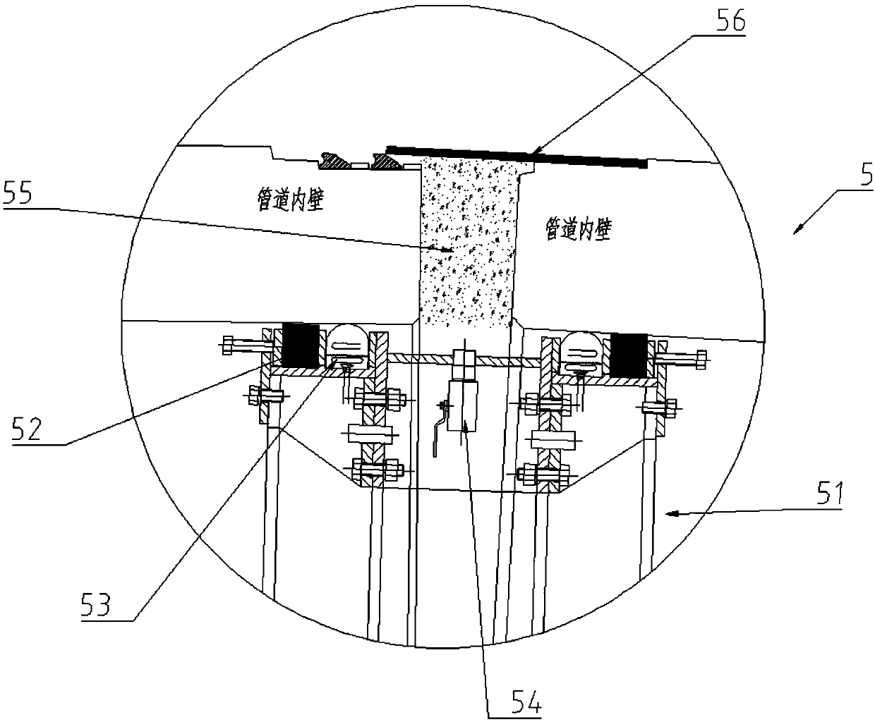 A pipeline in-situ linear adjustment system and adjustment method