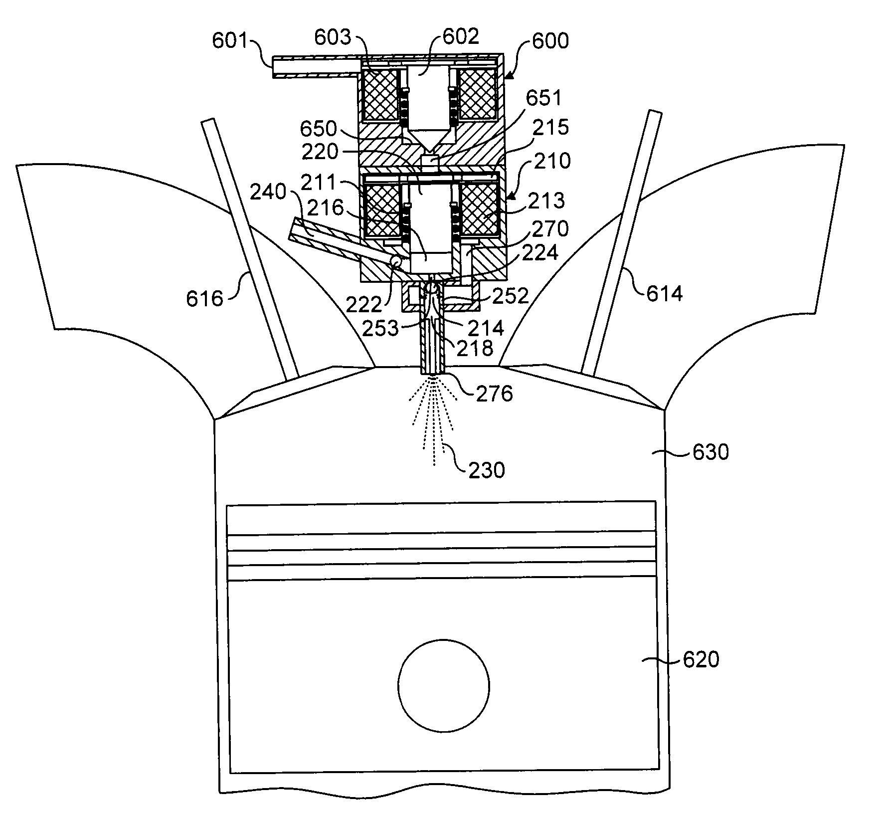 Internal combustion engine having a fuel injection system