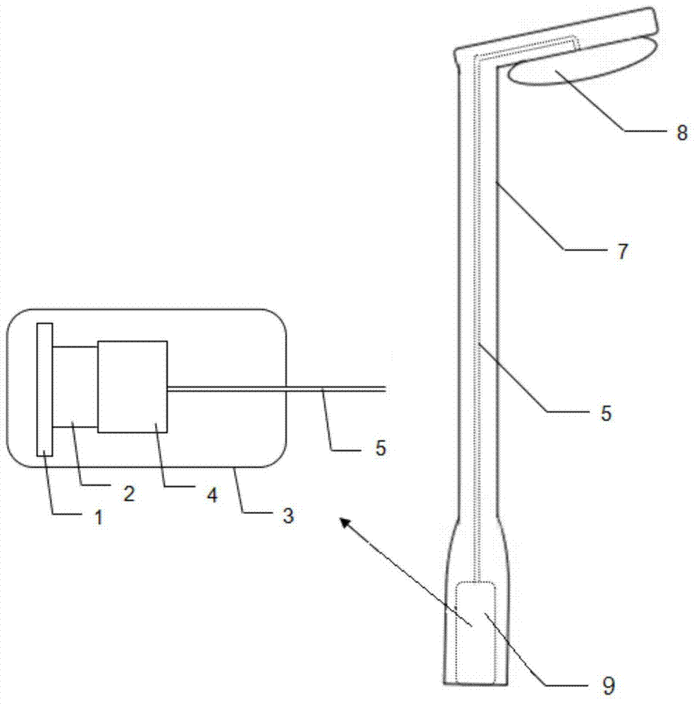 An optical fiber transmission lighting device