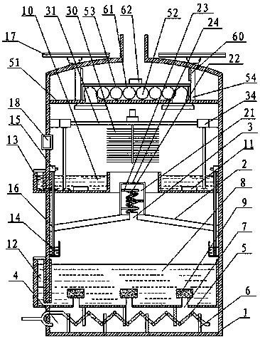 Secondary filtering device for marsh gas purification