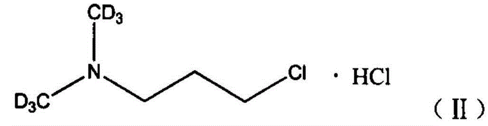 Synthetic method for stable isotope labeled N,N-dimethylaminochloropropane hydrochloride