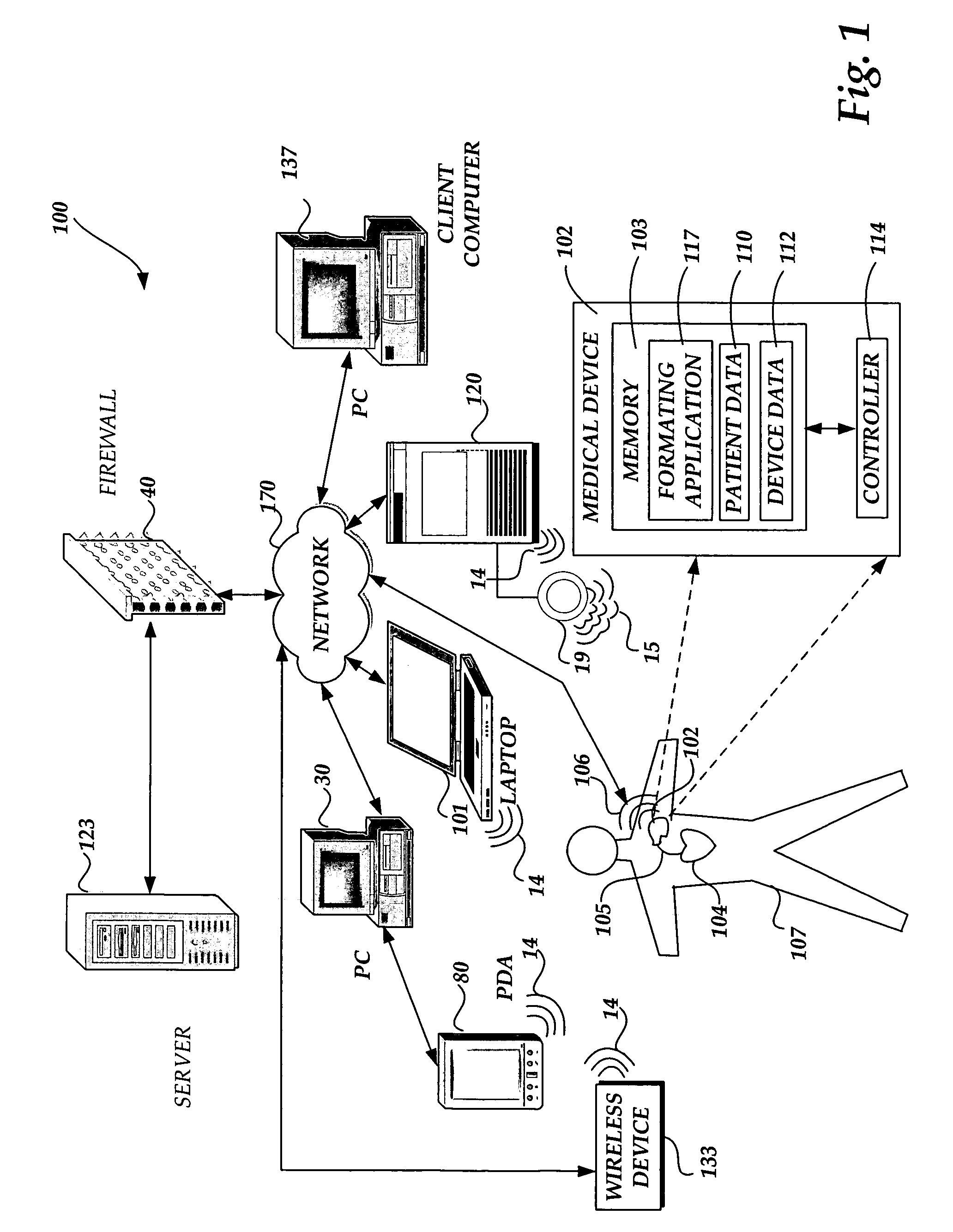 Generating and communicating web content from within an implantable medical device