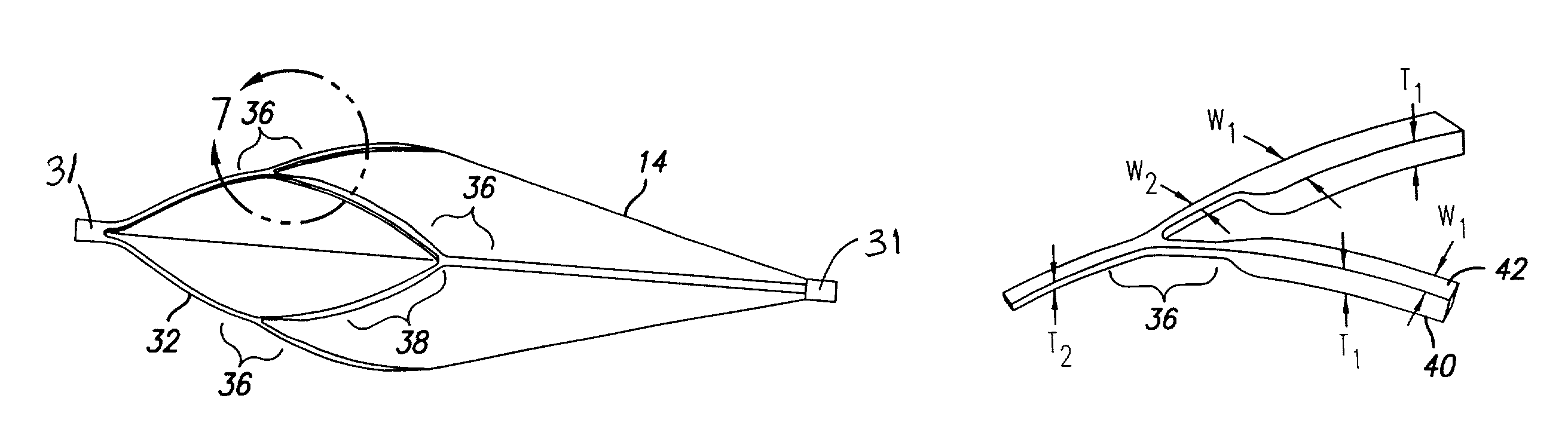 Variable thickness embolic filtering devices and method of manufacturing the same