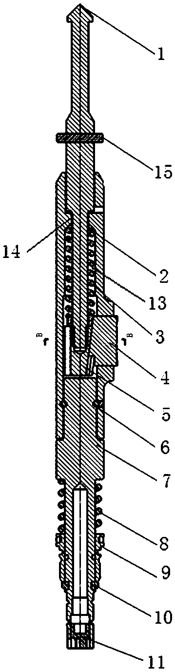 While-drilling measuring instrument self-locking device and method