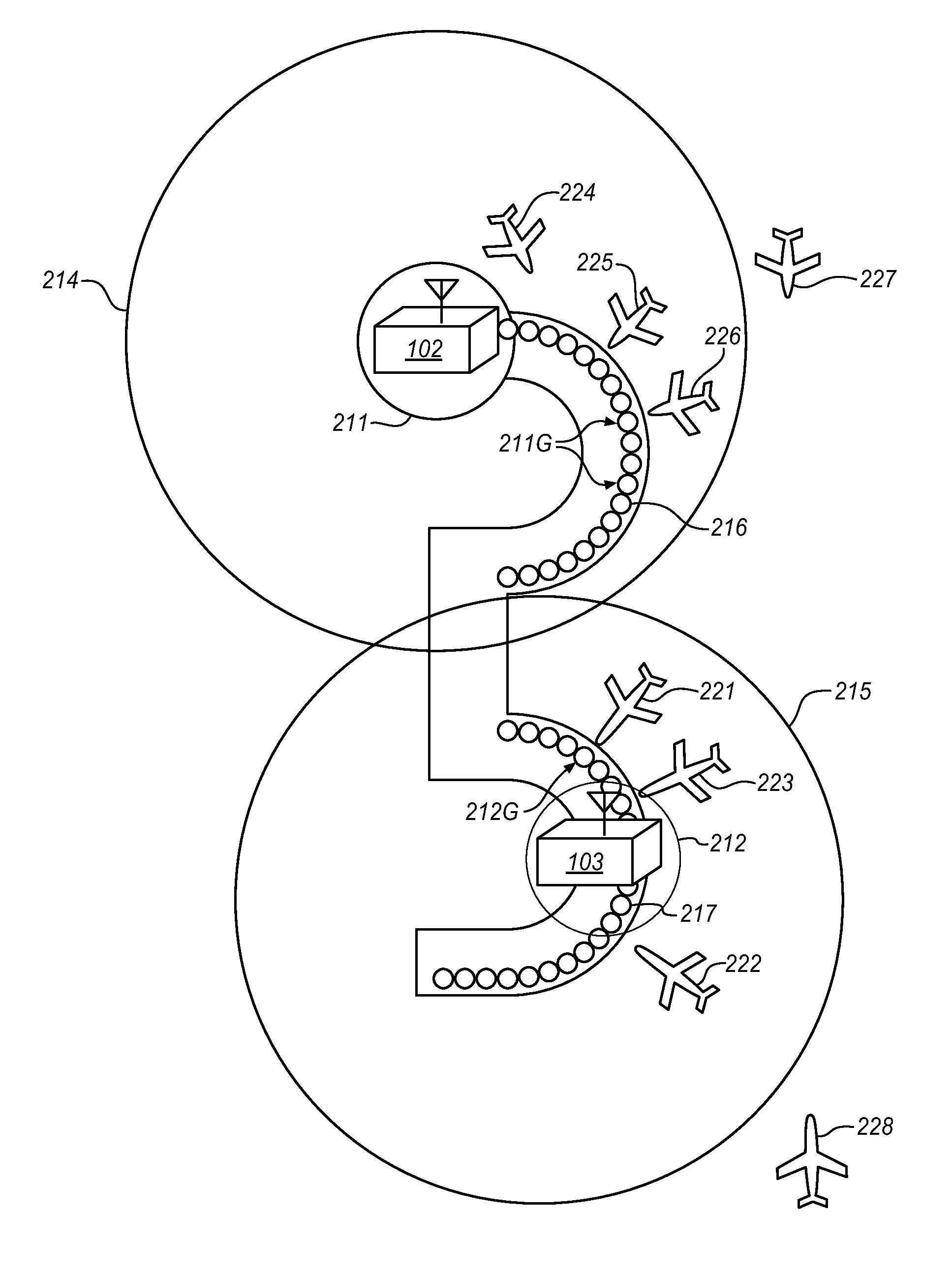 Mesh network based automated upload of content to aircraft