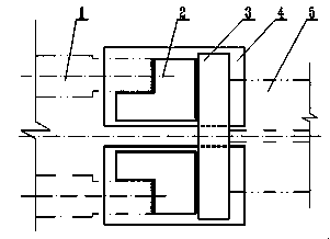 Electrolytic bath cathode steel bar and soft aluminum strip connection configuration structure