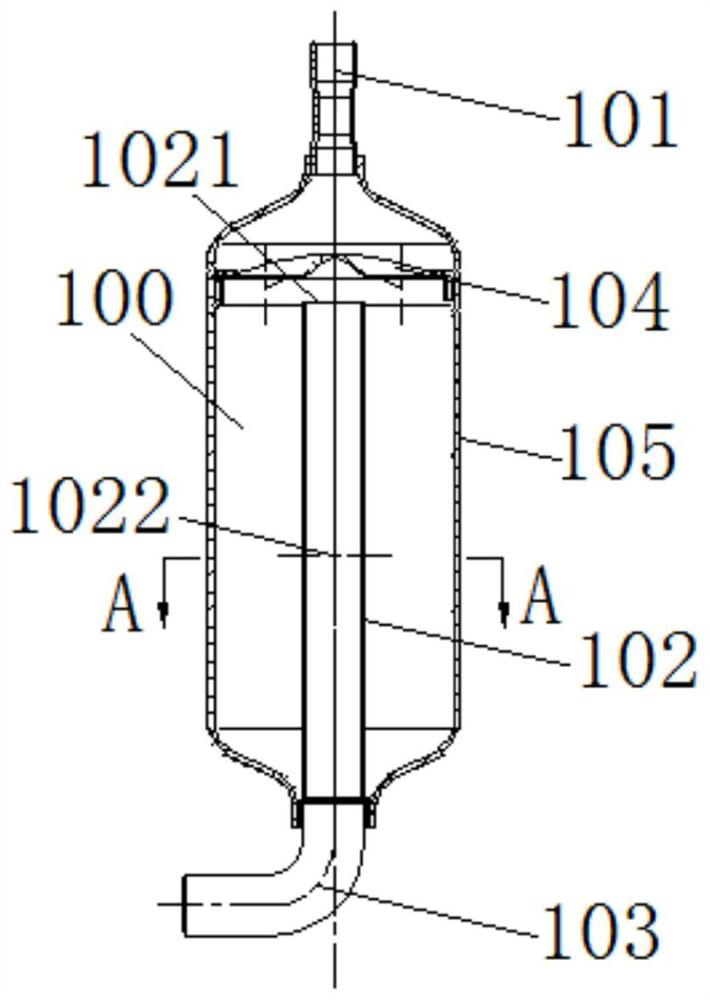 Compressor liquid accumulator and inverter compressor